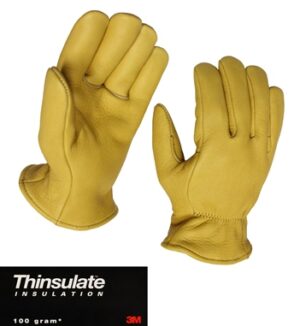 Elkskin Cold Weather Leather Lined Work Glove