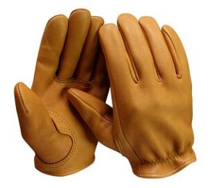 Classic Short Wrist Deerskin Leather Motorcycle Glove